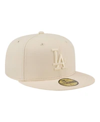 New Era Men's Cream Los Angeles Dodgers Color Pack 59FIFTY Fitted Hat