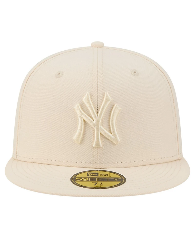 New Era Men's Cream York Yankees Color Pack 59FIFTY Fitted Hat