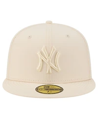 New Era Men's Cream York Yankees Color Pack 59FIFTY Fitted Hat