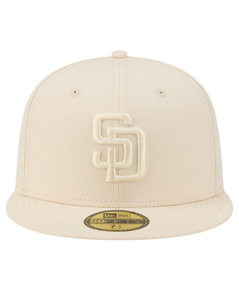 New Era Men's Cream San Diego Padres Color Pack 59FIFTY Fitted Hat