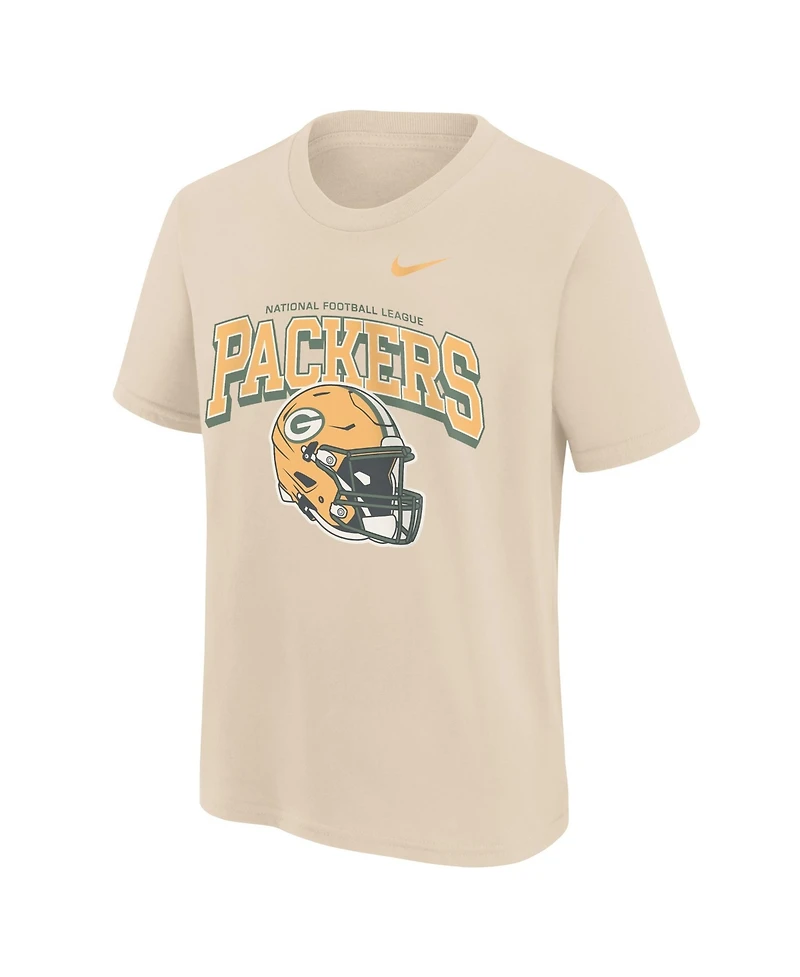 Nike Big Boys and Girls Natural Green Bay Packers Easy Lane T-Shirt