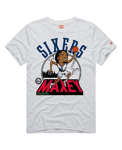 Homage Men's Philadelphia 76ers Tyrese Maxey Signature Tri-Blend Player T-Shirt