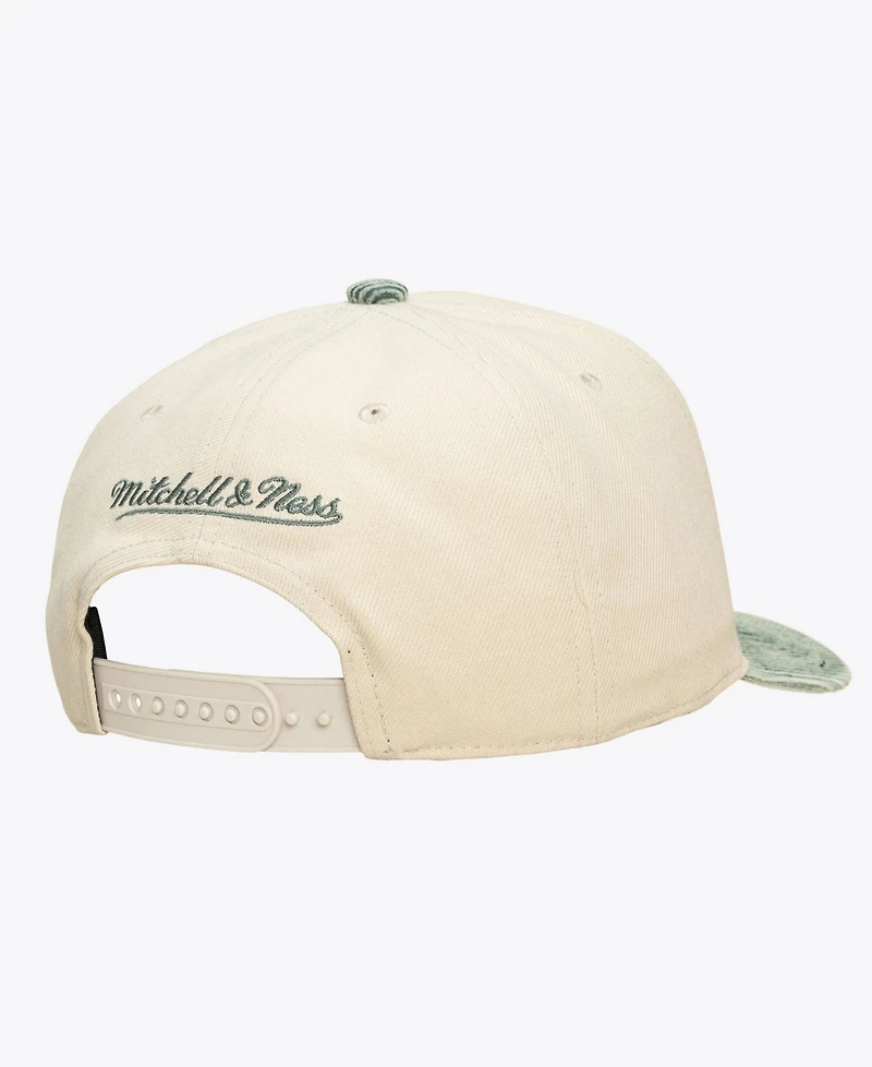 Mitchell & Ness Men's and Women's Cream/Green Seattle Supersonics Faded Pro Snapback Hat