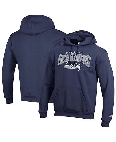 Champion Men's Seattle Seahawks Arch Logo Fleece Midweight Hoodie