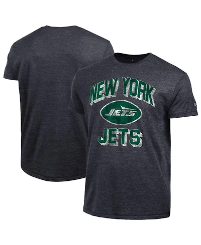 Champion Men's New York Jets Ultimate Tri-Blend Distressed Graphic T-Shirt