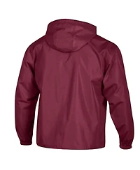 Champion Men's Burgundy Washington Commanders Packable Hooded Windbreaker Half-Zip Jacket