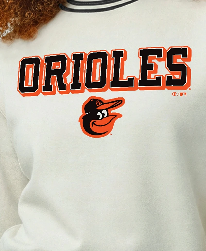 Champion Women's Cream Baltimore Orioles Reverse Weave Sweatshirt