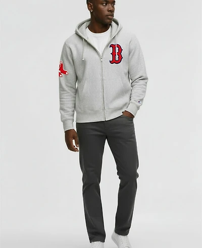 Champion Men's Boston Red Sox Reverse Weave Chenille Full-Zip Hoodie