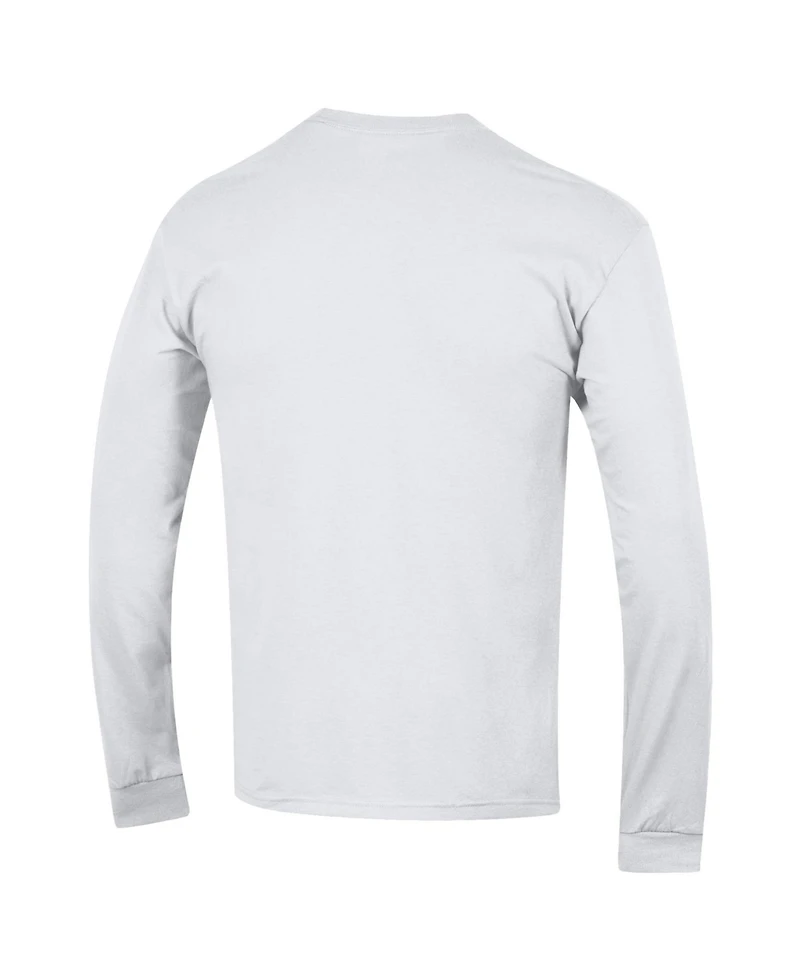 Champion Men's Nebraska Huskers Arch Over Logo 2-Hit Cotton Long-Sleeve Crewneck Graphic T-Shirt