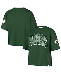 '47 Brand Women's Green Bay Packers Call Out Reed City Relaxed-Fit Cropped T-Shirt