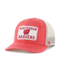 '47 Brand Men's and Women's Red Wisconsin Badgers Egremont Well-Worn Adjustable Trucker Hat