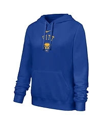 Nike Women's Pitt Panthers Club Screen-Print Graphic Semi-Brushed Fleece Hoodie