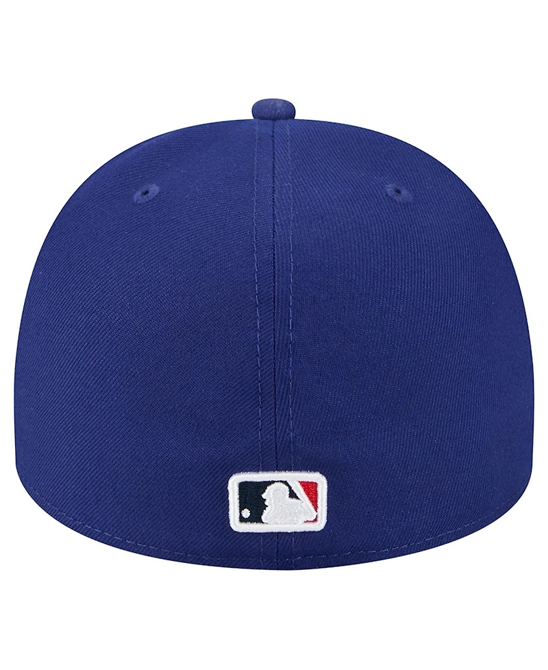New Era Men's Dark Blue Los Angeles Dodgers Cartoon A-Frame 59FIFTY Fitted Hat