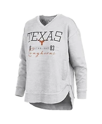 Pressbox Women's Texas Longhorns Marcus East Hall Poncho V-Neck Sweatshirt