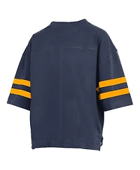 Pressbox Women's Wayne Tyler Michigan Wolverines Cropped Oversized T-Shirt