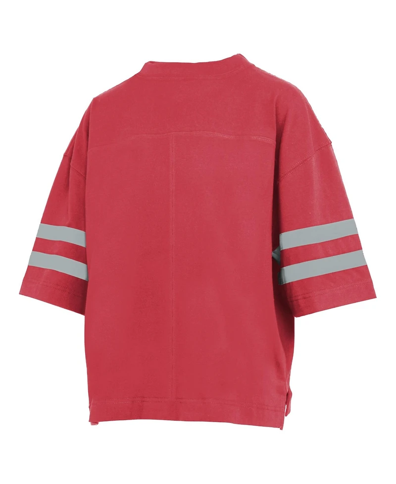 Pressbox Women's Ohio State Buckeyes Wayne Tyler Cropped T-Shirt