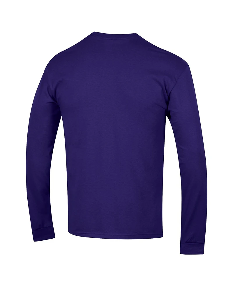 Champion Men's Northwestern Wildcats Long-Sleeve Crewneck T-Shirt