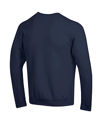 Champion Men's West Virginia Mountaineers Basic Arch Fleece Pullover Sweatshirt