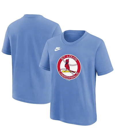 Nike Big Boys and Girls Light Blue St. Louis Cardinals Team Logo T-Shirt