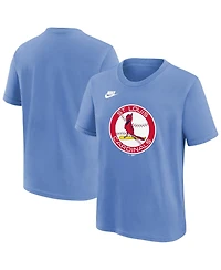 Nike Big Boys and Girls Light Blue St. Louis Cardinals Team Logo T-Shirt