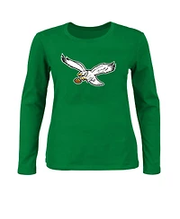 Fanatics Plus Primary Logo Scoop Neck Long-Sleeve T-Shirt