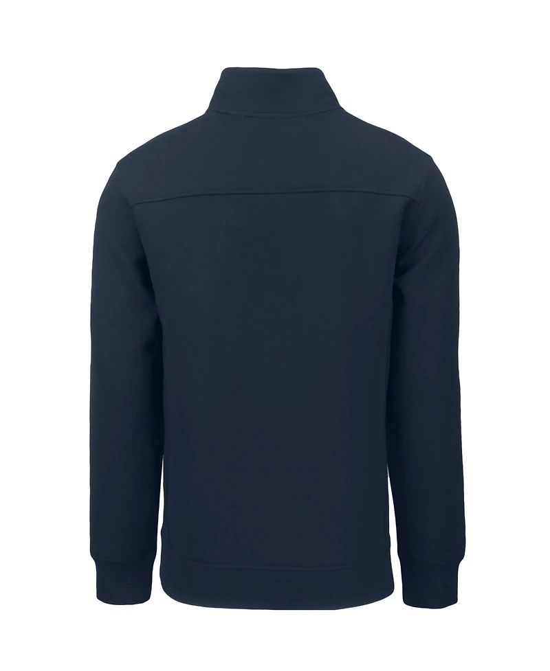 Cutter & Buck Men's New York Yankees Roam Eco Quarter-Zip Mock-Neck Pullover