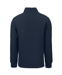 Cutter & Buck Men's New York Yankees Roam Eco Quarter-Zip Mock-Neck Pullover