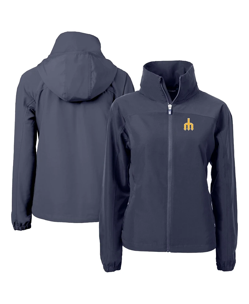 Cutter & Buck Women's Navy Seattle Mariners Charter Eco Full-Zip Jacket