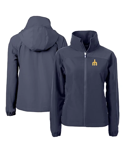 Cutter & Buck Women's Navy Seattle Mariners Charter Eco Full-Zip Jacket