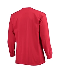 Champion Men's Crimson Oklahoma Sooners Big Tall 2-Hit Long Sleeve T-Shirt