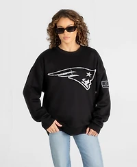 Gameday Couture Women's New England Patriots Oversized Dropped-Shoulder Sweatshirt