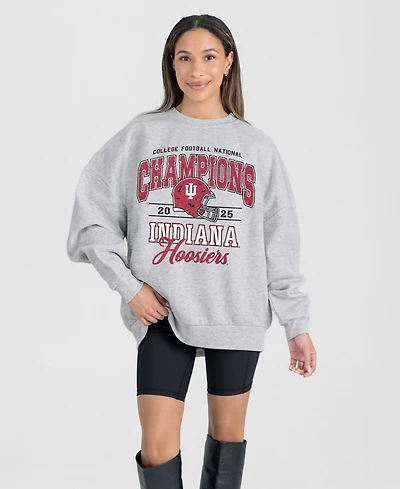 Gameday Couture Women's Indiana Hoosiers Legacy Play Oversized Drop-Shoulder Cotton-Blend Sweatshirt