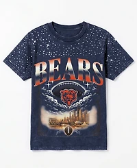 Gameday Couture Women's Chicago Bears Sky's the Limit Washed Micro Rhinestone Screen-Printed Garment-Washed T-Shirt