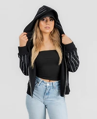 Gameday Couture Women's San Francisco 49ers Eyes on the Prize Full-Zip Mid-Crop Cotton-Blend Hoodie