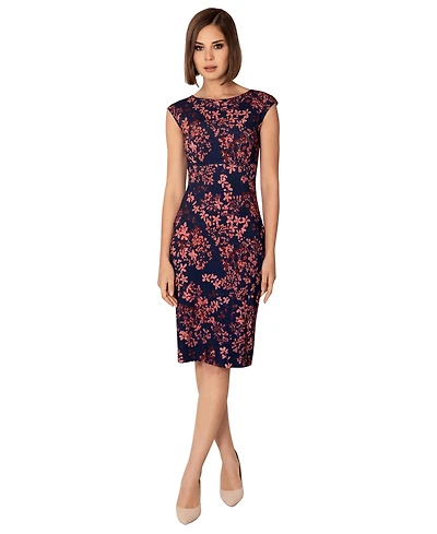 Alie Street London Women's Sculpted Boatneck Floral Shift Dress