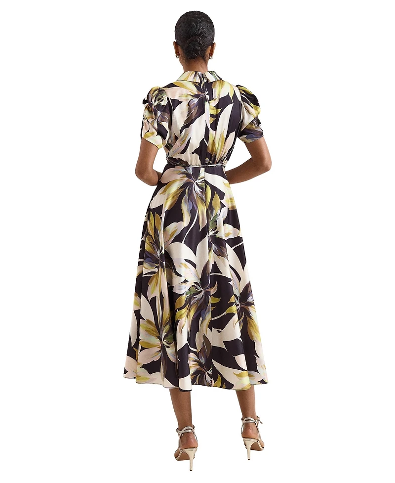 Phase Eight Women's Bella Puff Sleeve Printed Shirt Dress