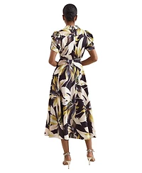 Phase Eight Women's Bella Puff Sleeve Printed Shirt Dress