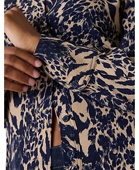 Whistles Women's Patchwork Leopard Print Shirt