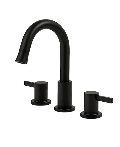 Phying 8 Inch Widespread Bathroom Faucet 2 Handle 3 Hole Vanity Sink Tap with 360 Degree Rotatable Pull-Down Sprayer Modern Bathroom Faucet
