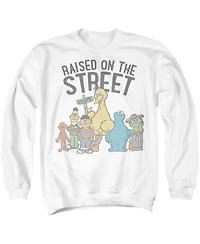 Sesame Street Men's The My Hood Long-Sleeve Graphic Crewneck Sweatshirt