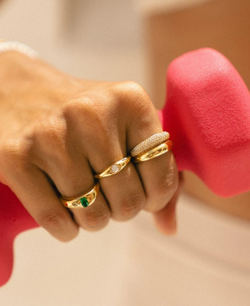 Atolea Day and Night Ring Set