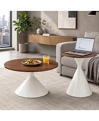 Streamdale Furniture 2-Piece Round Coffee Table Set