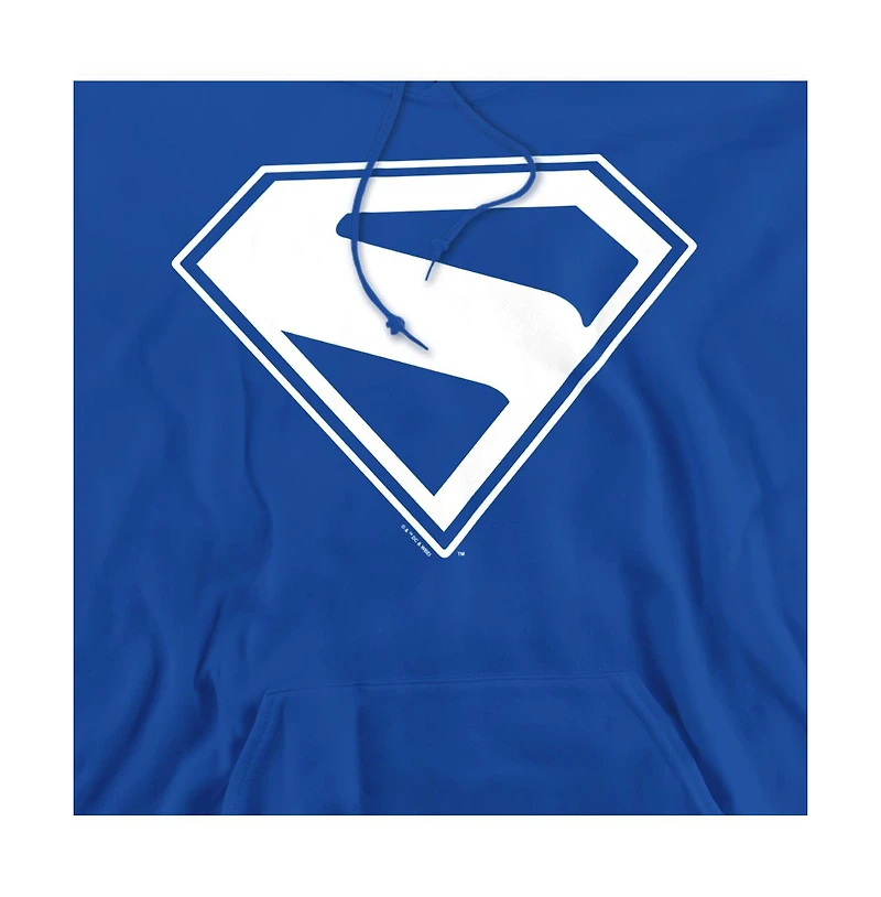 Superman Men's 2025 New Logo Graphic Kangaroo Pocket Pullover Hoodie