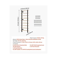 Slickblue 9 Level Swedish Ladder Wall Gym with Suspension Trainer