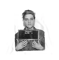 Elvis Men's Presley Army Mug Shot Graphic Cotton Crewneck Sweatshirt