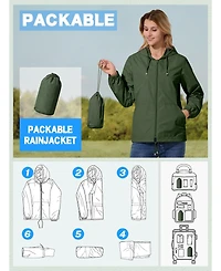 Piscifun Women's Waterproof Packable Lightweight Jacket
