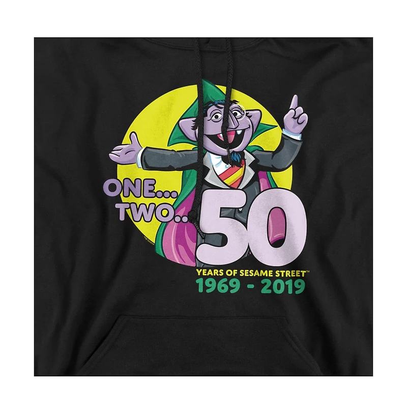 Sesame Street Men's The Count Ah Graphic Pullover Hoodie