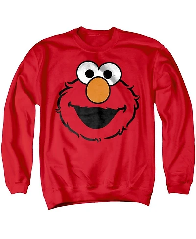 Sesame Street Men's Elmo Full Face Graphic Crewneck Sweatshirt