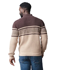 Hope & Henry Men's Organic Mock Neck Waffle Sweater