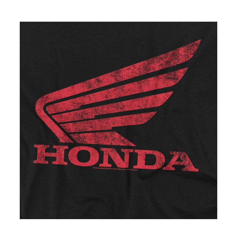 Honda Men's Powersports Wing Distressed-Graphic Crewneck Sweatshirt